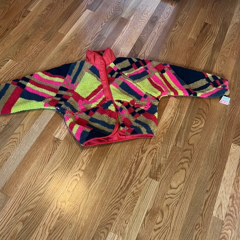 NWT Free People Movement Hit The Slopes Printed Fleece Jacket XSmall - Picture 3 of 11